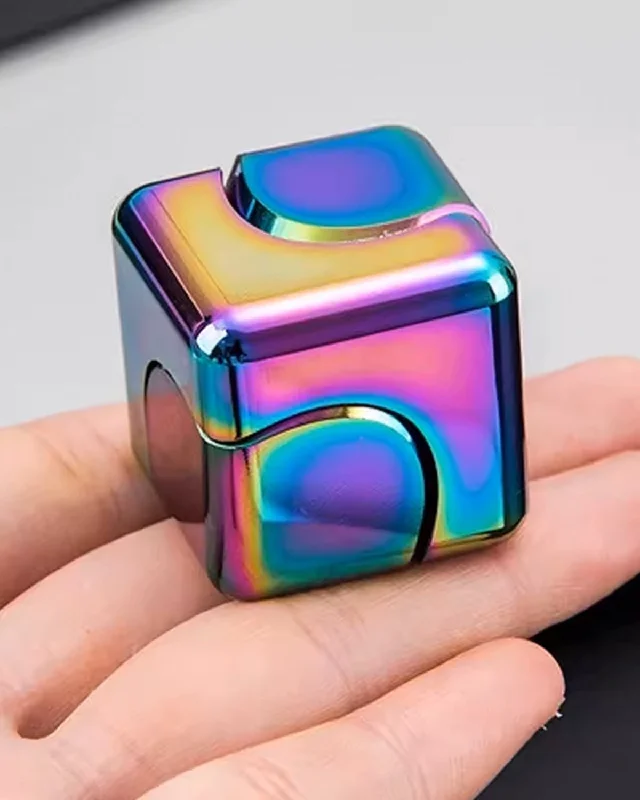 Colorful Spinning Fingertip Cube Stress Relief Toy