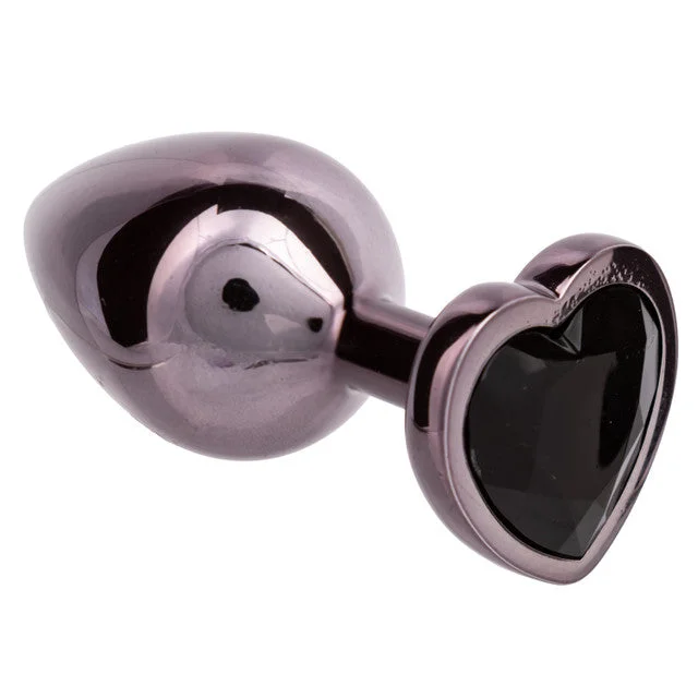 BLACK GEM HEART ANAL PLUG LARGE