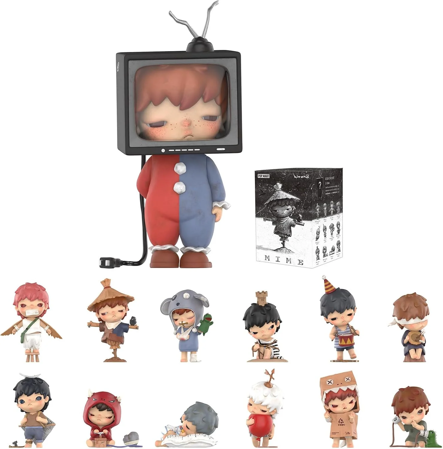 Whole Set, POP MART Hirono Mime Series Figures, Hirono Blind Box Figures, Random Design Action Figures Collectible Toys Home Decorations, Holiday Birthday Gifts for Girls and Boys Whole Set, POP MART Hirono Mime Series Figures, Hirono Blind Box Figures, Random Design Action Figures Collectible Toys Home Decorations, Holiday Birthday Gifts for Girls and Boys