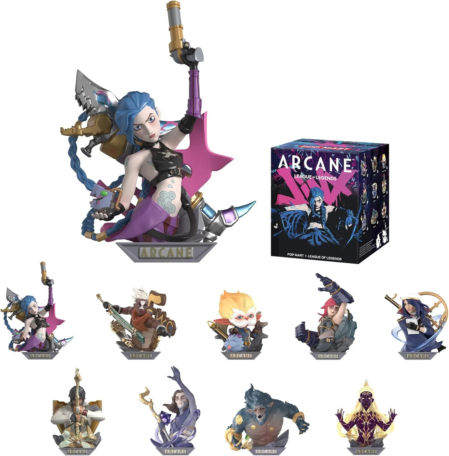 Whole Set, POP MART League of Legends: Arcane Series Figures Blind Box Figures, Random Design Action Figures Collectible Toys Home Decorations, Holiday Birthday Gifts for Girls and Boys Whole Set, POP MART League of Legends: Arcane Series Figures Blind Box Figures, Random Design Action Figures Collectible Toys Home Decorations, Holiday Birthday Gifts for Girls and Boys