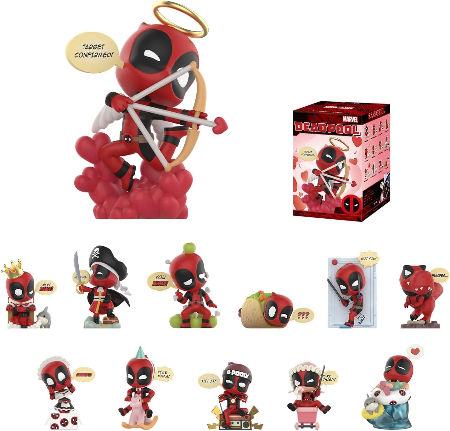 Whole Set, POP MART Marvel Deadpool Series Figures, 12PCs Blind Box Figures, Random Design Action Figures Collectible Toys Home Decorations, Holiday Birthday Gifts Whole Set, POP MART Marvel Deadpool Series Figures, 12PCs Blind Box Figures, Random Design Action Figures Collectible Toys Home Decorations, Holiday Birthday Gifts