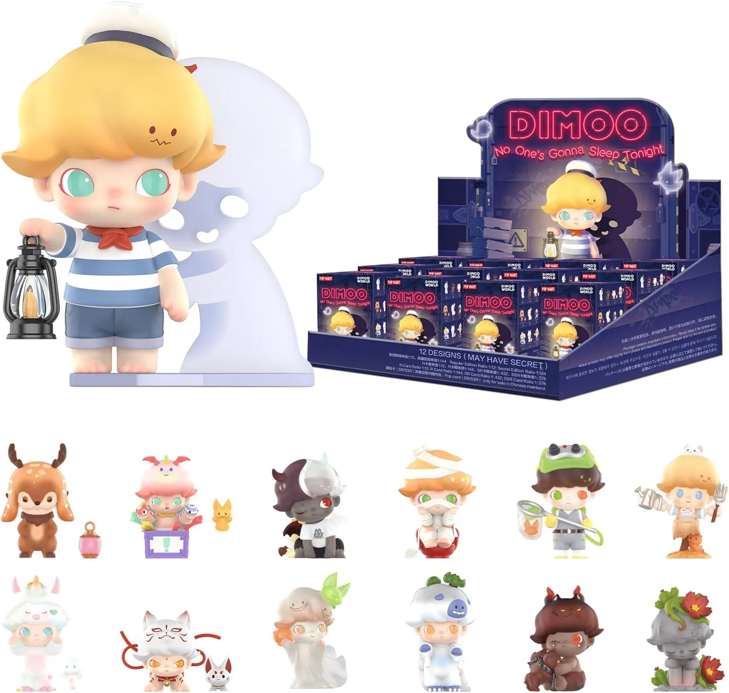 Whole Set, POP MART DIMOO No One's Gonna Sleep Tonight Blind Box Figures, Random Design Toys for Modern Home Decor, Collectible Toy Set for Desk Accessories, 12PC Whole Set, POP MART DIMOO No One's Gonna Sleep Tonight Blind Box Figures, Random Design Toys for Modern Home Decor, Collectible Toy Set for Desk Accessories, 12PC