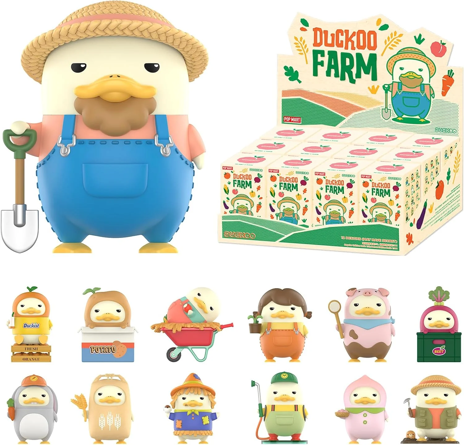 Whole Set, POP MART DUCKOO Farm Blind Box Figures, Random Design Box Toys for Modern Home Decor, Collectible Toy Set for Desk Accessories 12PC Whole Set, POP MART DUCKOO Farm Blind Box Figures, Random Design Box Toys for Modern Home Decor, Collectible Toy Set for Desk Accessories 12PC