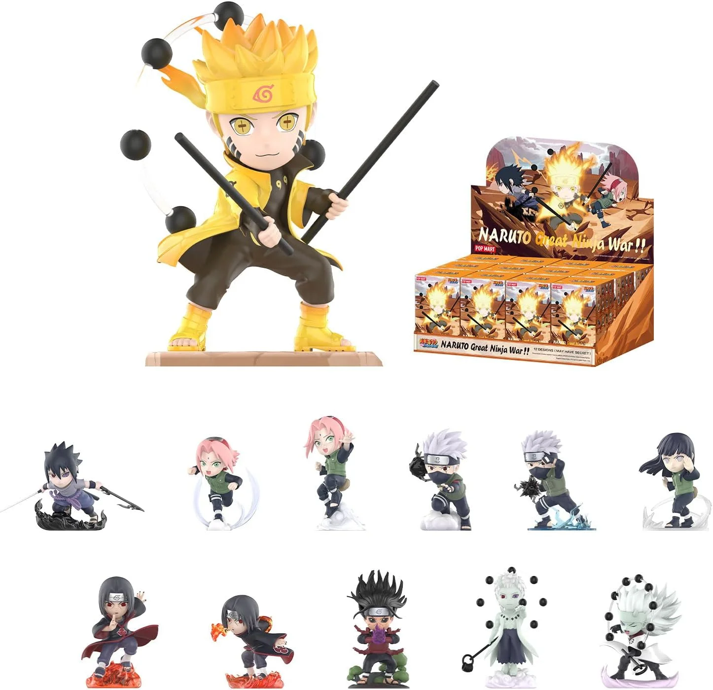 Whole Set, POP MART Naruto Ninkai Taisen Series Figures, 12PCs Blind Box Figures, Random Design Action Figures Collectible Toys Home Decorations, Holiday Birthday Gifts Whole Set, POP MART Naruto Ninkai Taisen Series Figures, 12PCs Blind Box Figures, Random Design Action Figures Collectible Toys Home Decorations, Holiday Birthday Gifts