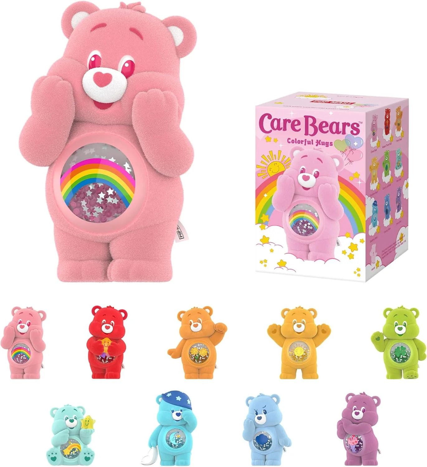 Whole Set, POP MART Care Bears Colorful Hugs Series Blind Box Figures, Random Design Action Figures Collectible Toys Home Decorations, Holiday Birthday Gifts for Girls and Boys Whole Set, POP MART Care Bears Colorful Hugs Series Blind Box Figures, Random Design Action Figures Collectible Toys Home Decorations, Holiday Birthday Gifts for Girls and Boys