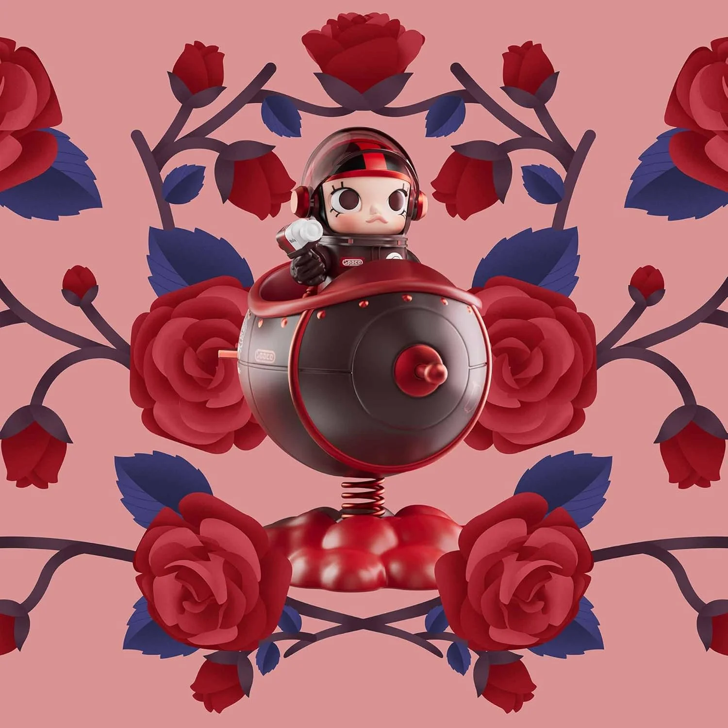 POP MART MEGA Space Molly 100% Blooming-Rose Collection Figurine, 4.33 Inch Height, Toys for Modern Home Décor, Collectible Art Toy POP MART MEGA Space Molly 100% Blooming-Rose Collection Figurine, 4.33 Inch Height, Toys for Modern Home Décor, Collectible Art Toy