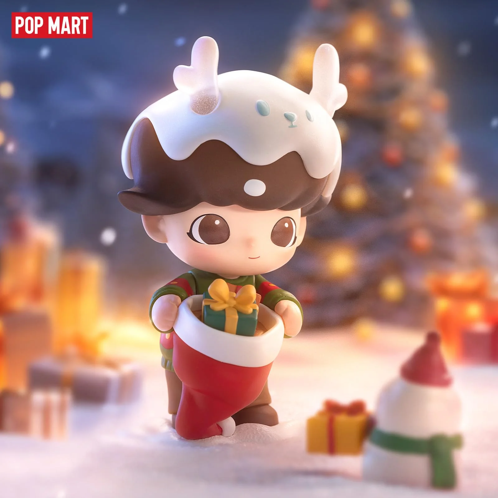 POP MART DIMOO Figure, Christmas Decorations Indoor, Christmas Indoor Decorations and Gift, Collectible Toy Set for Desk Accessories, 1 PC