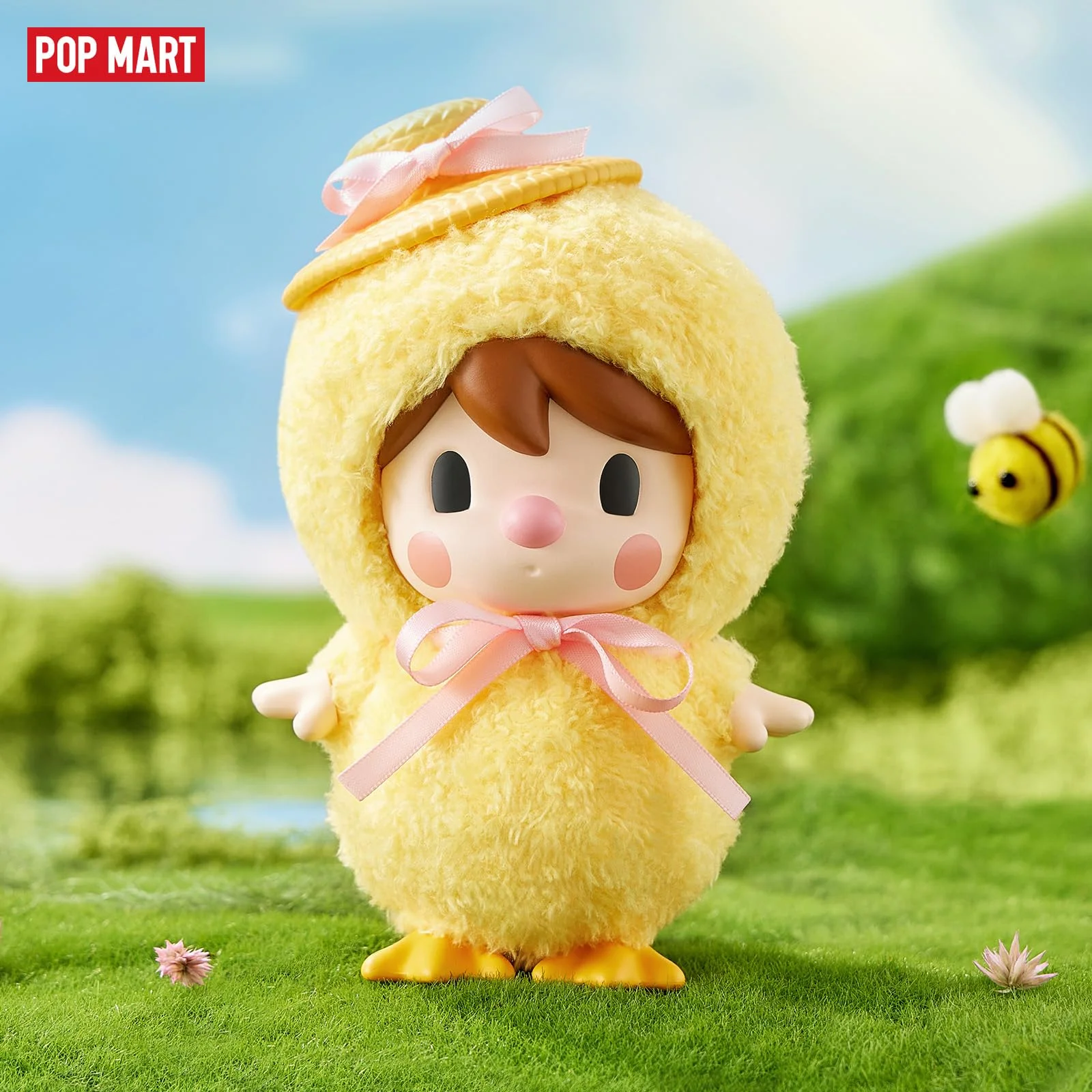 POP MART Sweet Bean Plush Duckling Figurine, for Morden Home Decoration, Collectible Toy for Desk Accessories