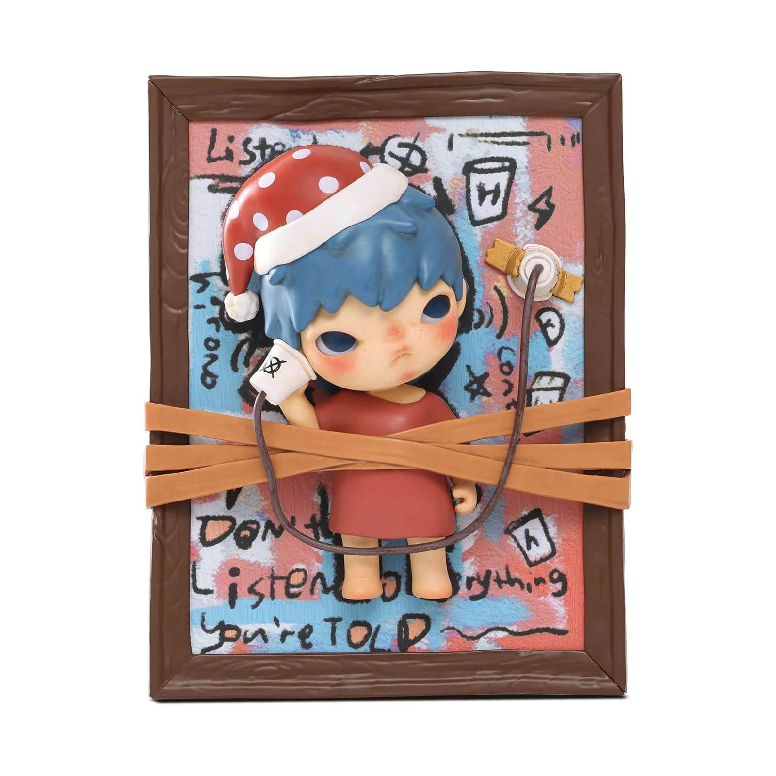 POP MART Hirono Listening Figurine Collection, Collectilbe Figure Toy, for Mordern Home Decorations POP MART Hirono Listening Figurine Collection, Collectilbe Figure Toy, for Mordern Home Decorations